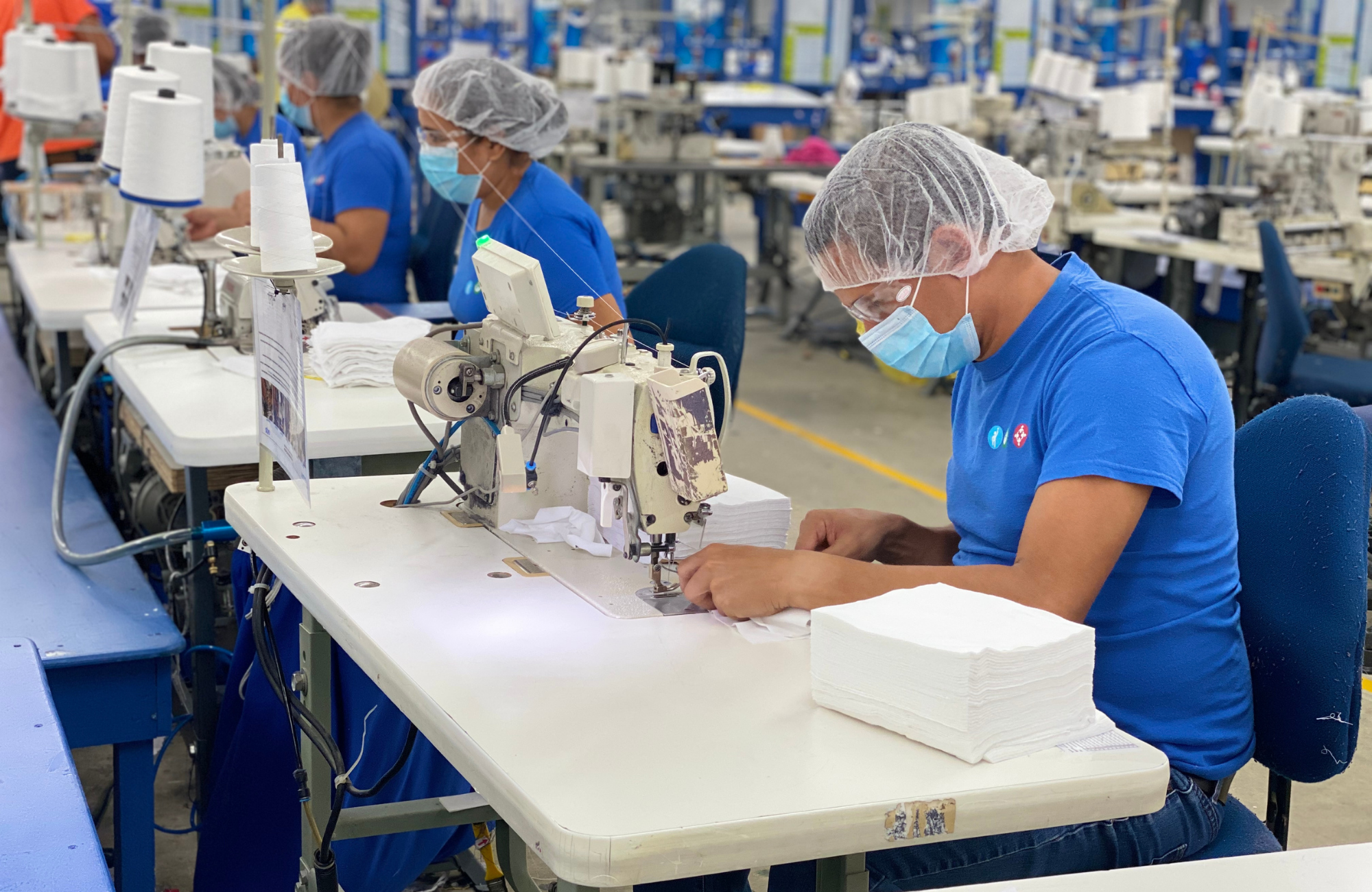 PPE-production at one of Gildan’s sewing facilities in Honduras
