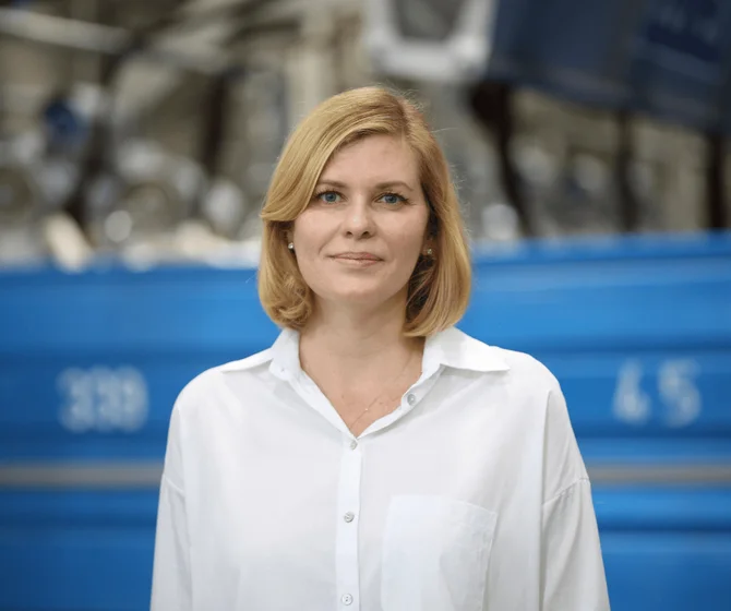 Maria Frohmader, Gildan’s Vice-President of Textiles and Garment Dyeing in Honduras.